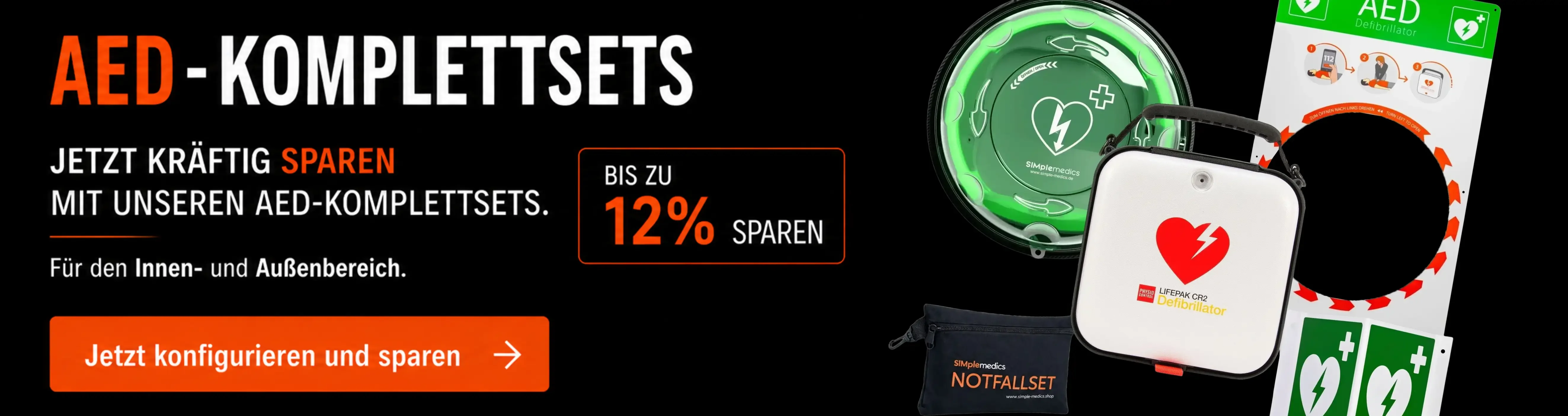 Jetzt kräftig sparen mit unseren AED-Komplettsets für den...