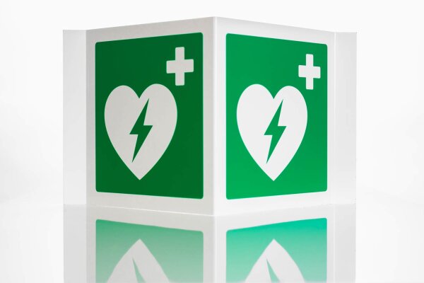 Nasen-/Winkelschild "Defibrillator/AED"