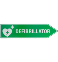 Richtungsschild/Wegweiser "AED / Defibrillator"
