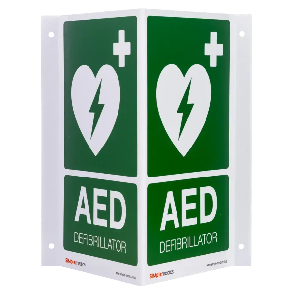 Nasen-/Winkelschild "Defibrillator/AED" Normal