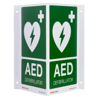 Nasen-/Winkelschild "Defibrillator/AED" Normal