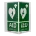 Nasen-/Winkelschild "Defibrillator/AED" Retroreflektierend