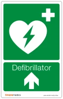 Hinweisschild "Defibrillator/AED", flach, mit...