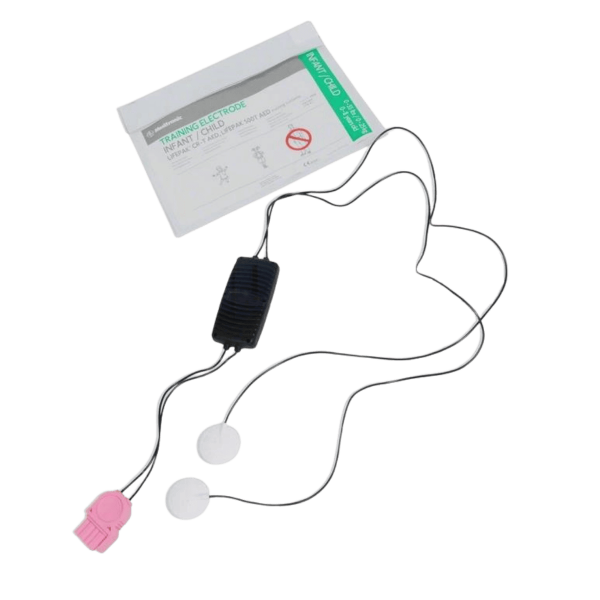 QUIK-COMBO Kinder-Trainings-Set für LIFEPAK 1000 & 500 Trainer (5x Trainingselektroden mit Verpackung + Kabel)